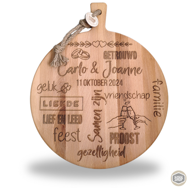 Borrelplank bruiloft | De Langstraatshop