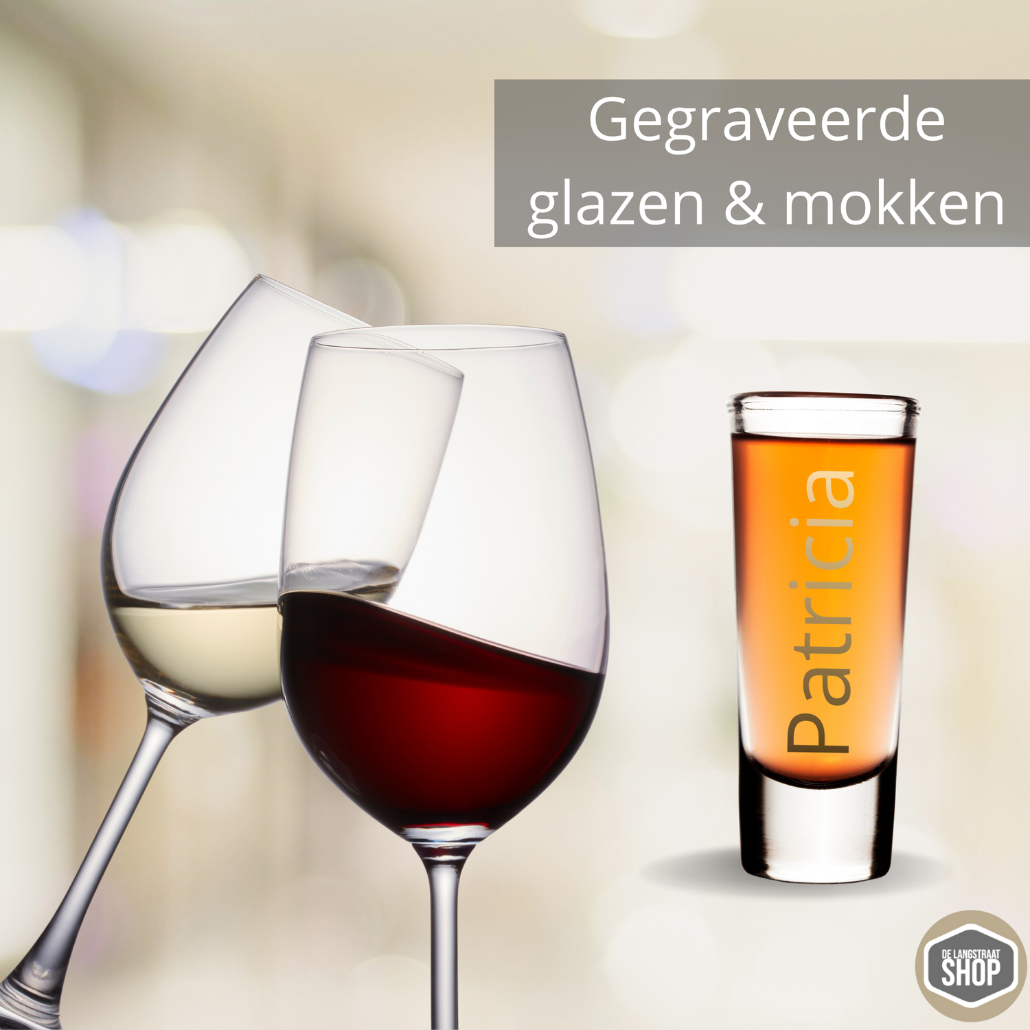 Gegraveerde glazen en mokken met naam of tekst – persoonlijk cadeau