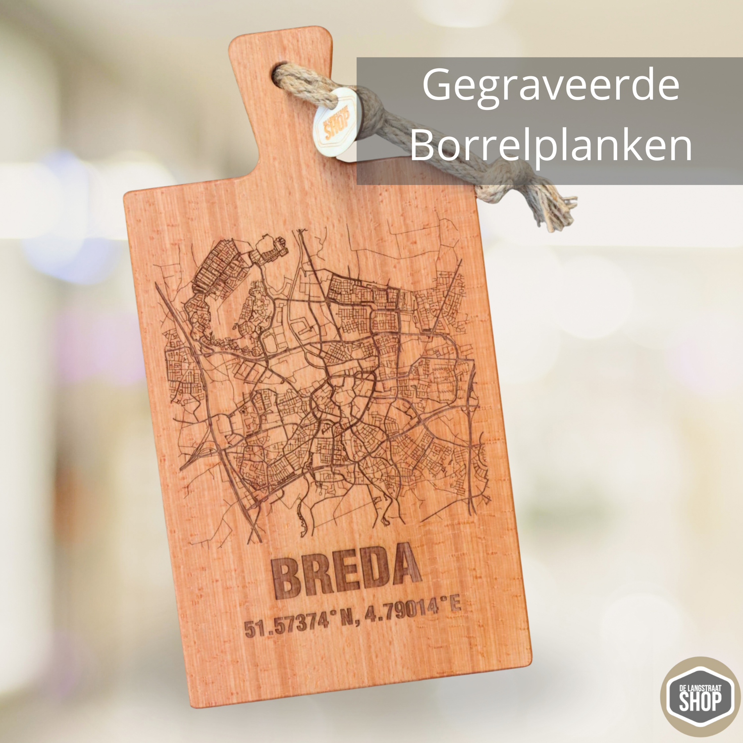 Houten borrelplanken met persoonlijke gravure – stijlvol cadeau voor borrels | De Langstraatshop