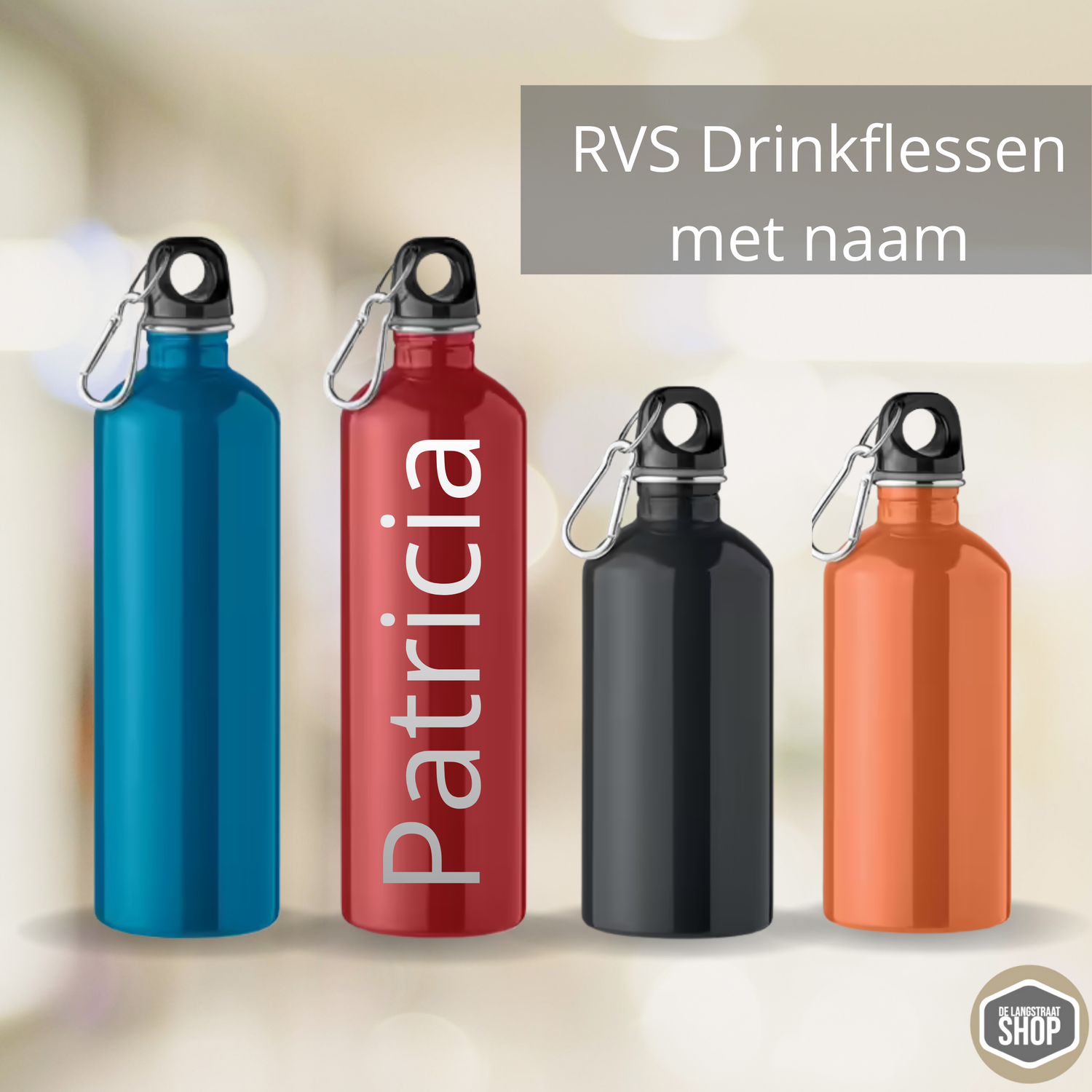 RVS drinkfles met naam graveren – persoonlijk en praktisch cadeau
