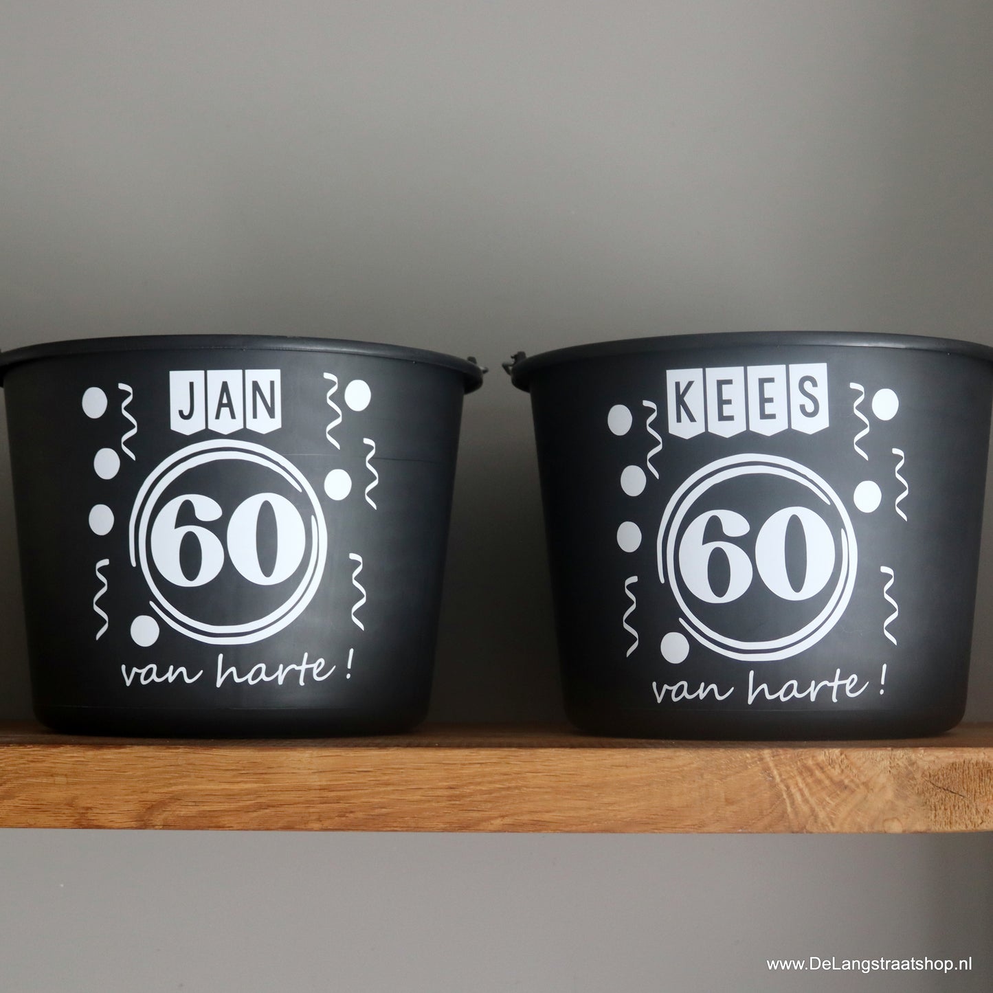 Emmer sticker verjaardag op 12 liter bouwemmer