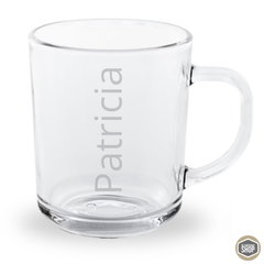 Gegraveerd theeglas met naam en smiley in de bodem – persoonlijk en origineel cadeau voor theeliefhebbers