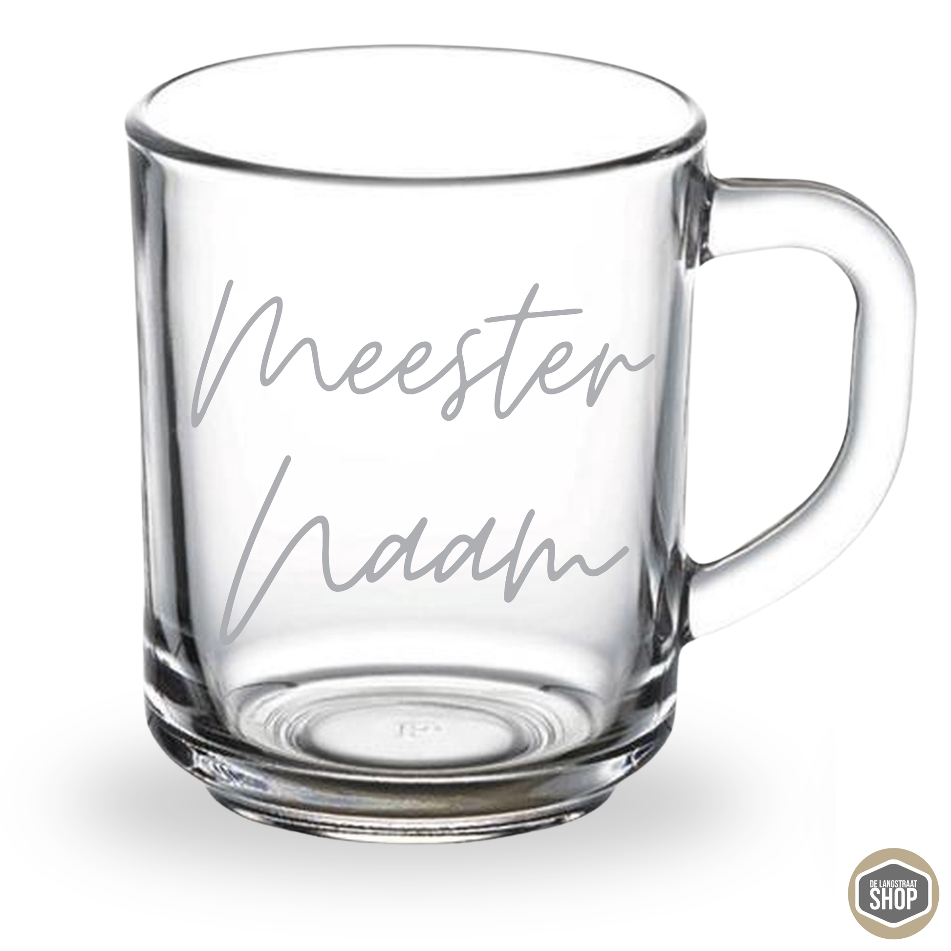 Theeglas Juf of meester | persoonlijk cadeau