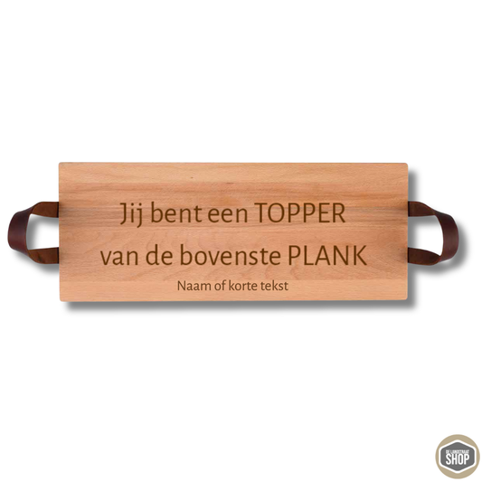 Beukenhouten borrelplank: Topper van de bovenste plank