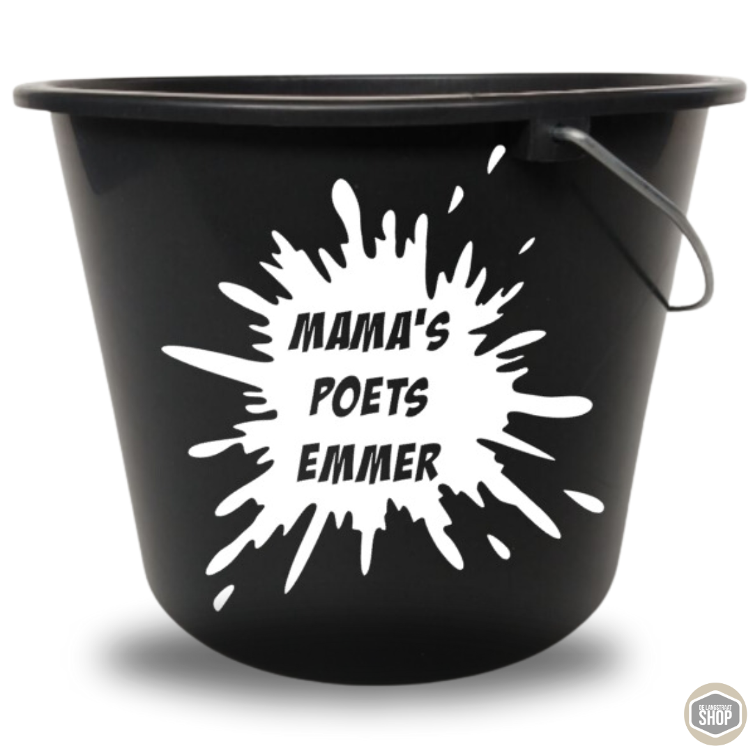Emmer sticker poetsemmer op 12 liter bouwemmer