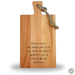 Borrelplank pensioen genieten | De Langstraatshop