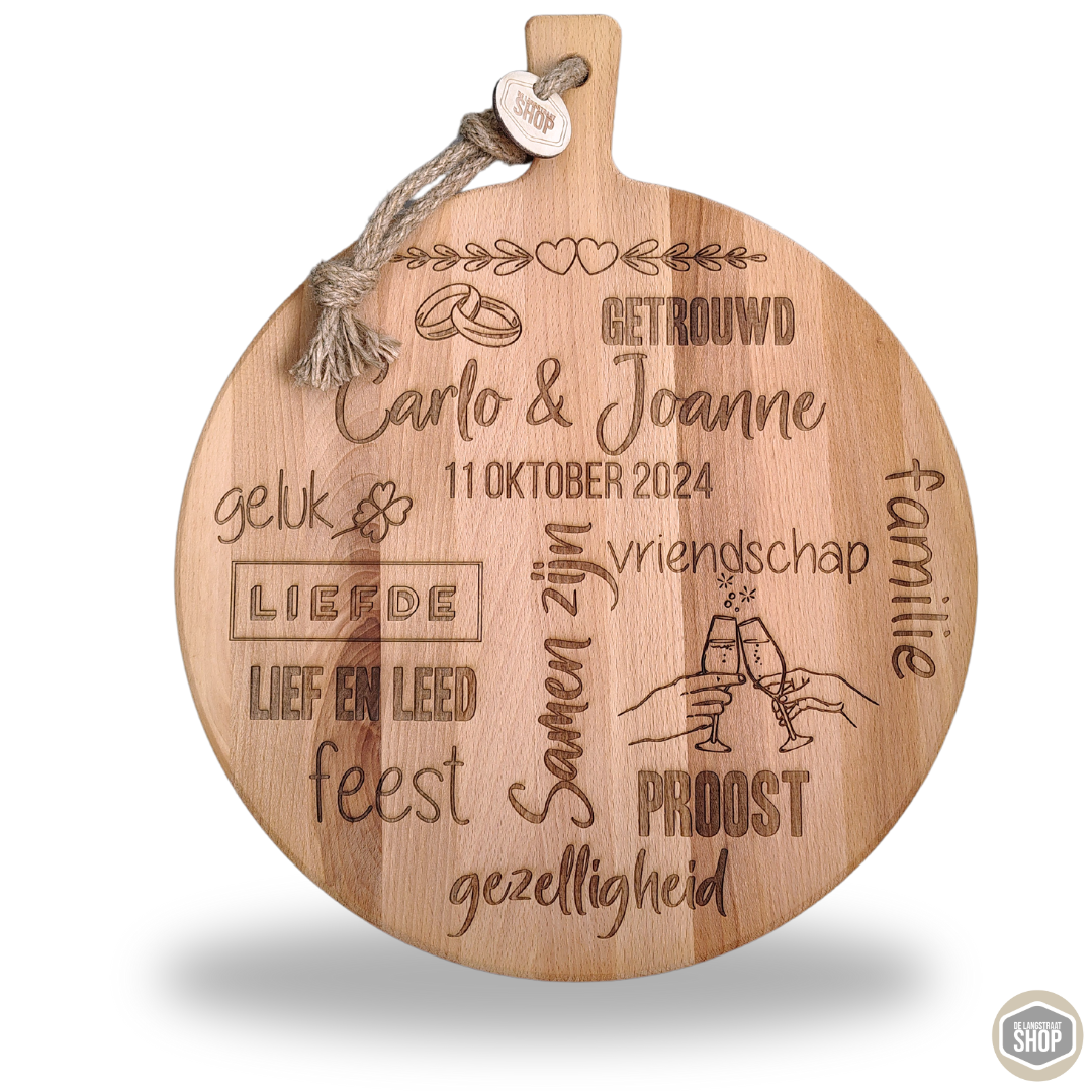 Borrelplank bruiloft | De Langstraatshop