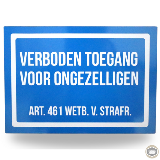 Verboden voor ongezelligen bordje van Dibond met humoristische tekst
