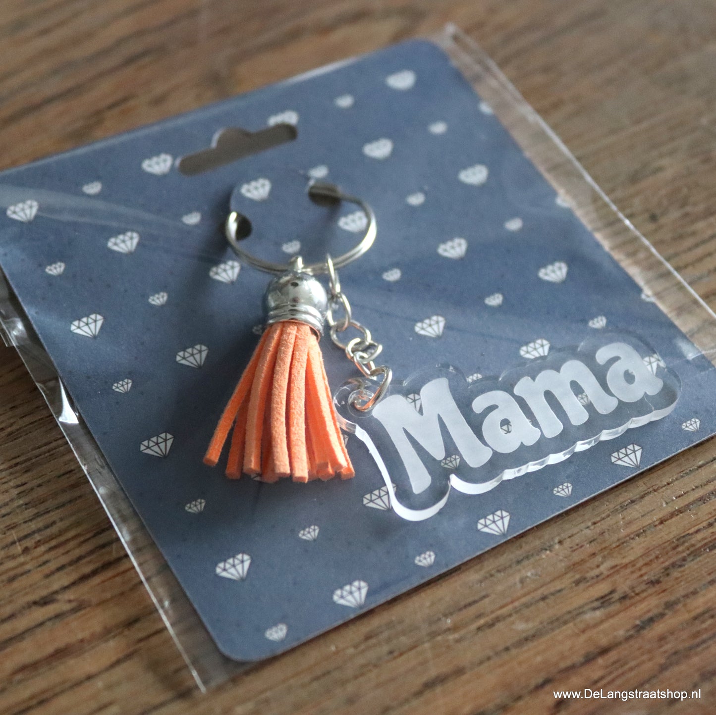 Transparante sleutelhanger voor mama of oma van plexiglas cadeau