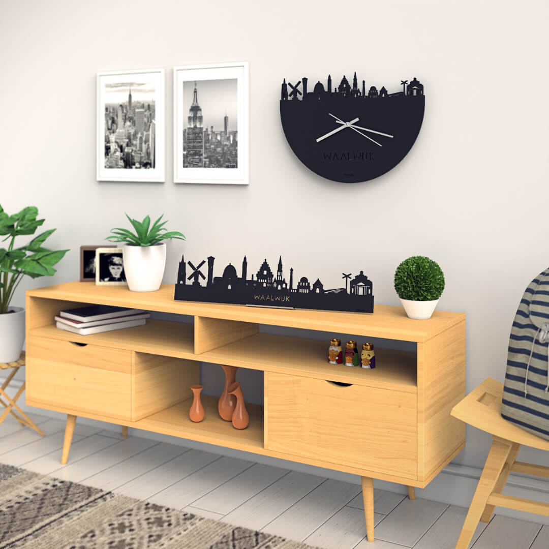 Luxe Skyline Waalwijk klok 40 cm - De LangstraatShop